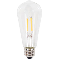 Sylvania 40771 Natural LED Bulb, Decorative, ST19 Lamp, 40 W Equivalent, E26 Lamp Base, Dimmable, Clear