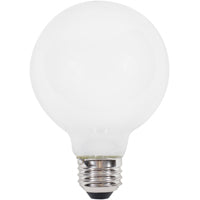 Sylvania 40767 Natural LED Bulb, Globe, G25 Lamp, 60 W Equivalent, E26 Lamp Base, Dimmable, Frosted, Soft White Light