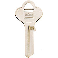 Hy-Ko 11010EA27 Key Blank, 2.1 in L x 1 in W, Brass, Nickel Plated