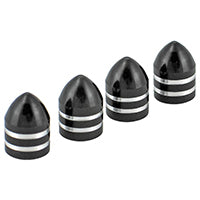 Bell Automotive Products Sport Valve Cap with Stripe, Black 60173-8A