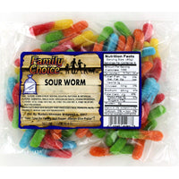 Rucker's Candy 1283 sour WORMS 7.5oz (12-Pack)