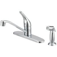 Boston Harbor FS610046CP Kitchen Faucet, 1.8 gpm, 1-Faucet Handle, 4-Faucet Hole, Metal/Plastic, Chrome Plated