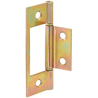 Prime-Line N 6656 Bi-Fold Door Hinges, Non-Mortise Style, Brass Plated (2 Pack)