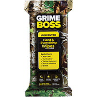 GRIME BOSS Realtree Unscented Hand and Everything Hunting and Field Wipes (24 Count) A8054S24