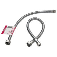 FLUIDMASTER 1F36 Water Supply Connector, 3/8 x 1/2 in, Compression x FIP, Polymer/Stainless Steel