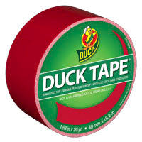 Duck 1265014 Duct Tape, 20 yd L, 1.88 in W, Vinyl Backing, Red
