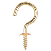 MINTCRAFT LR393 Solid Brass Cup Hook 1-1/2IN