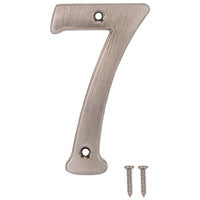 ProSource N-Z047SN-PS House Number, Character: 7, 4 in H Character, 2.21 in W Character