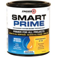 ZINSSER 1 qt 249727 White, Smart Prime Water-Based Interior/Exterior Primer/Sealer