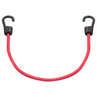ProSource FH64082 Stretch Cord, 8 mm Dia, 24 in L, Red, Hook End