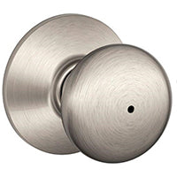 SCHLAGE F40 PLY 619 Plymouth Privacy Knob, Satin Nickel