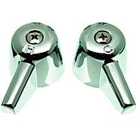Danco 80401 Faucet Handle, Metal/Zinc, Chrome Plated, For: Central Brass Kitchen and Bathroom Sink Faucets