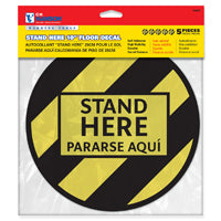 C.H. Hanson Stand Here 10" Floor Decal, 5 pk 15092