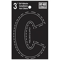 Hy-Ko 30413 Vinyl Letter C Black Self-Adhesive 3"