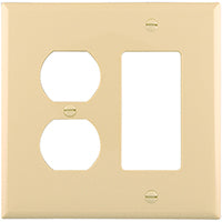 Cooper Wiring 2G Duplex & Deco Plate - Ivory PJ826V