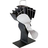 Ecofan UltrAir, 810CAKBX Classic Styled, Heat Powered Wood Stove Fan, 125 CFM, Nickel, Mid-Sized, 7.9" Blade