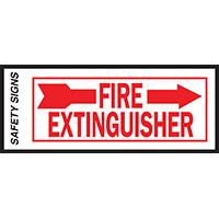 Hy-Ko #FE-2R 4x10 Fire Extinguisher Sign Right Arrow