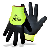 Boss Men's ARCTIK BLAST HIGH-VIS Gloves, Superior Grip, 3/4 Dip Latex Palm, Cold Resistant, Green, Large, (7845L)