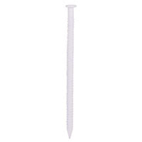 ProSource NTP-162-PS Panel Nail, 15D, 1-5/8 in L, Steel, Painted, Flat Head, Ring Shank, White