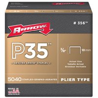 Arrow 356 P35 Heavy Duty Staples for Paper, Bags, Cardboard, Crafts, and Offices, 3/8-Inch Leg Length, 3/8-Inch Crown Size, 5040 Count