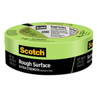 Scotch Rough Surface Extra Strength Painters Tape, 1.5 Inch Wide (1.41 in. X 60 Yds) 1 Roll, Green Tape Protects Surfaces and Removes Easily, Painting Tapes for Indoor and Outdoor Use (2060-36AP)