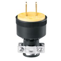 Cooper Wiring Black Rubber Round 2wire Plug BP1723
