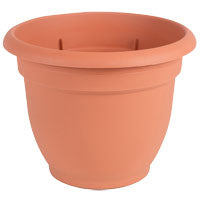 Bloem 20-56116 Self-Watering Planter, 16 in Dia, 17-3/4 in W, Round, Plastic, Terra Cotta