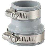 ProSource DTC-215 Drain Trap Connector, 2 in, PVC, Gray