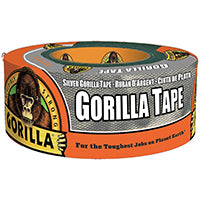 Gorilla 105463 Duct Tape, 10 yd L, 1.88 in W, Silver