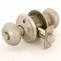 Schlage Georgian Satin Nickel Steel Privacy Lockset ANSI Grade 2 1-3/4 in.