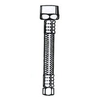 Plumb Pak EZ Series PP23811 Sink Supply Tube, 1/2 in Inlet, Compression Inlet, 1/2 in Outlet, FIP Outlet, 16 in L