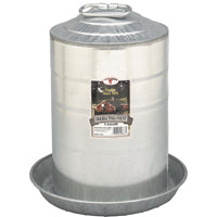 Little Giant 9833 Poultry Fount, 3 gal Capacity, Galvanized Steel, Floor, Ground Mounting