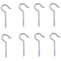 ProSource LR-308-PS Ceiling Hook, 5 lb Working Load, Steel, Silver, Zinc