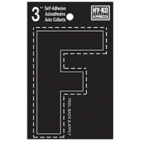 HY-KO PROD Adhesive Letter F, 3", Black (30416)