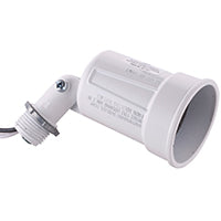 Hubbell-Raco 5606-1 5606 Lamp Holder, 100 W, Par38, Die Cast Zinc, White