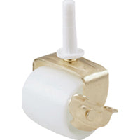 Shepherd Hardware 9536 2-1/8-Inch White Bed Rollers with Side Brake, 2-Pack