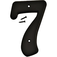 Hy-Ko Products 30207 Plastic House Number 7 (SEVEN) 6" High, Black, 1 Piece
