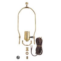 Westinghouse 7026800 Lamp Kit, Metal, Brass, For: Standard Base 150 W Bulb
