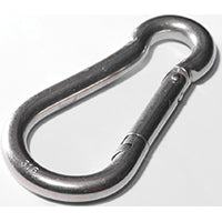 BARON 2450-9/32 Spring Hook Snap Link, Steel, Zinc