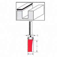 Freud 50-102: 1/2" (Dia.) Top Bearing Flush Trim Bit,Red