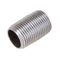 ProSource 3/8XCB Pipe Nipple, 3/8 in, Male, Steel, SCH 40 Schedule