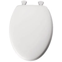 BEMIS 144EC-000 Toilet Seat, Elongated, Molded Wood, White, Twist Hinge
