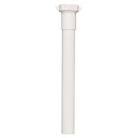 Plumb Pak PP20945 Pipe Extension Tube, 1-1/4 in, 12 in L, Slip-Joint, PVC, White