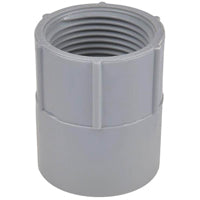 Carlon E942K-CAR Conduit Adapter, 2-1/2 in FPT x Socket, 3-11/32 in Dia, 2-15/16 in L, PVC, Gray