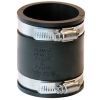 FERNCO 1056 Series 1056-22 Flexible Pipe Coupling, 2 in, PVC, 4.3 psi Pressure