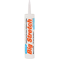 Big Stretch 10006 Acrylic Caulk, Clear, -30 to 250 deg F, 10.5 oz Cartridge