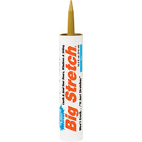 Big Stretch 10014 Acrylic Caulk, Tan, -30 to 250 deg F, 10.5 oz Cartridge