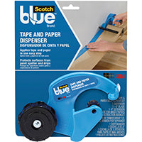 ScotchBlue Painter's Tape Dispenser, Applies Masking Paper with Painter's Tape to Protect and Cover Surfaces, Includes Plastic Blade Fits 12 Inch Masking Paper M1000-SBN