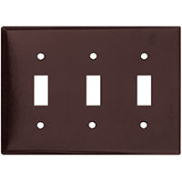 WALL PLATE 3 GANG THRMST BRWN