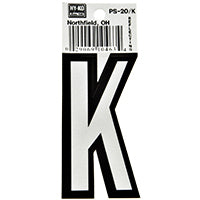 Hy-ko Ps-20/k Vinyl Lettering Reflective House Letter K, Size 3-1/4" (Pack of 10)